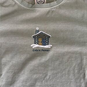 Life Is Good Light Green Women's Tee Cabin Fever
